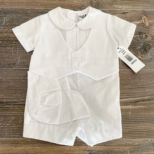 Boys Christening Romper Vest